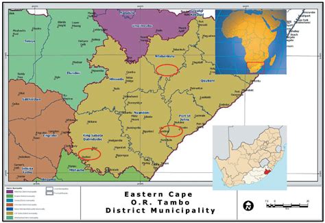 Postal codes in Eastern Cape, O.R. Tambo District.